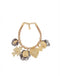 BRACCIALE CHARM DORATI E FIORI CHECK