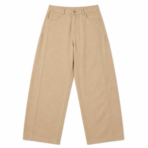TENSIONE IN-PANTALONE WIDE LEG BEIGE A VITA ALTA (144)