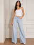 JEANS WIDE LEG CON BORCHIE E TASCHE STELLA (145)