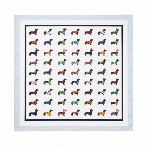 FOULARD CON STAMPA BASSOTTI MULTICOLOR