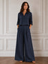 COMPLETO BLU NAVY IN VISCOSA CON CAMICIA E PANTALONE PALAZZO (13)