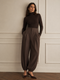 PANTALONE BALLOON A VITA ALTA IN COTONE (141)