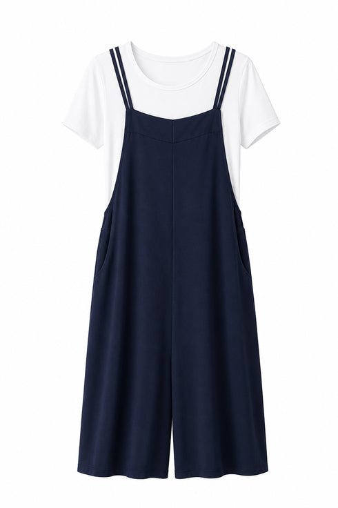 TUTA SALOPETTE LARGA CON T-SHIRT