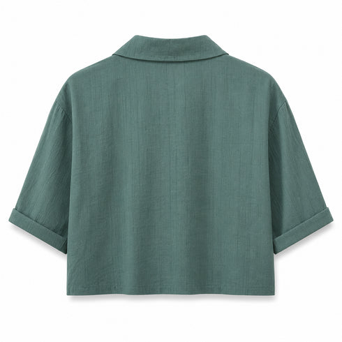 COMPLETO COORDINATO VERDE OLIVA CON CAMICIA E PANTALONE MORBIDO