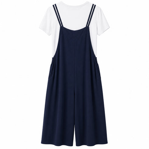 TUTA SALOPETTE LARGA CON T-SHIRT
