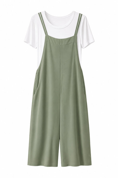 TUTA SALOPETTE LARGA CON T-SHIRT