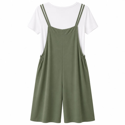 TUTA SALOPETTE LARGA CON T-SHIRT