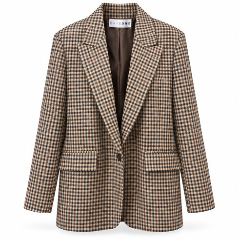 HAVEONE BLAZER CHECK ELEGANCE
