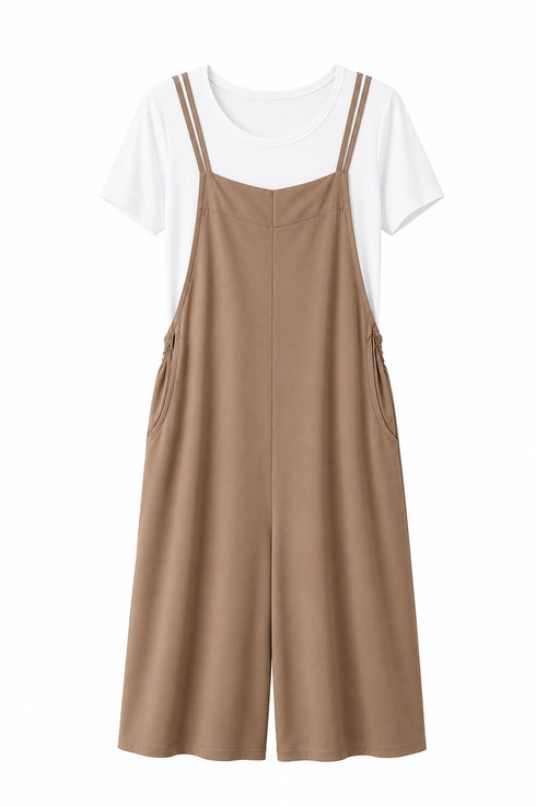 TUTA SALOPETTE LARGA CON T-SHIRT