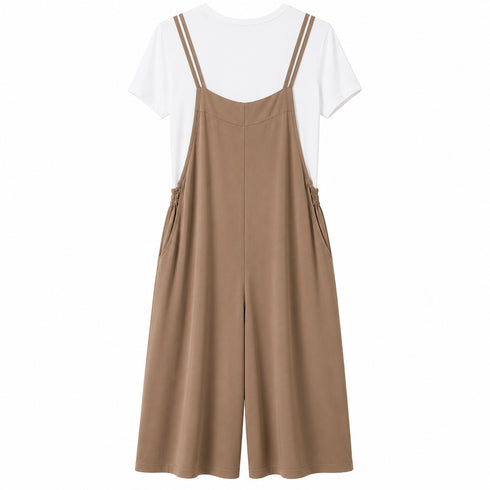 TUTA SALOPETTE LARGA CON T-SHIRT